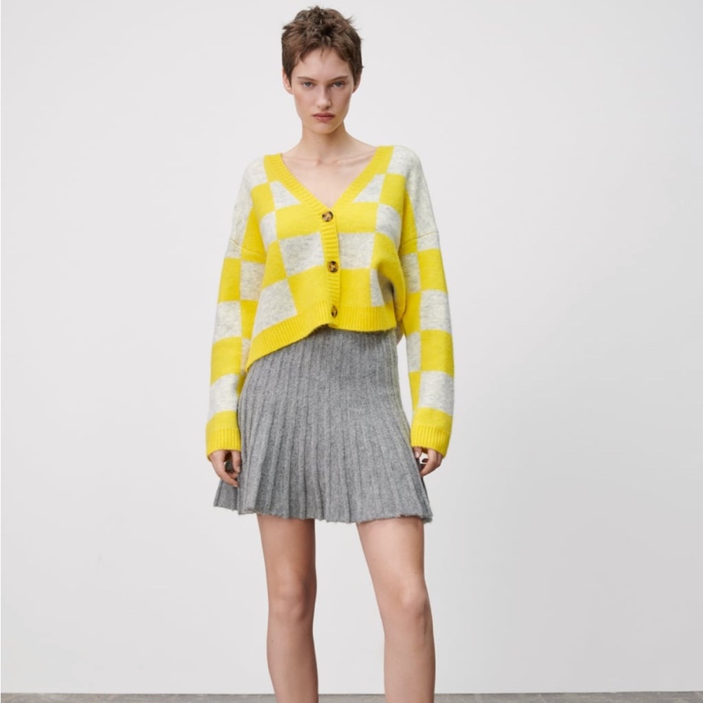 Zara Plaid Knit Jacket - Picture 5 of 5